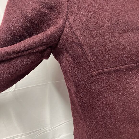 Anne Klein Wool Blend Studded Blazer Jacket Coat Sz PS Maroon Classic Career - Picture 6 of 15